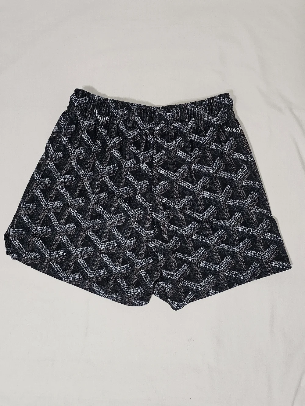 Ryoko Rain Patterned Athletic Shorts Size S Black White Streetwear - Picture 5 of 8